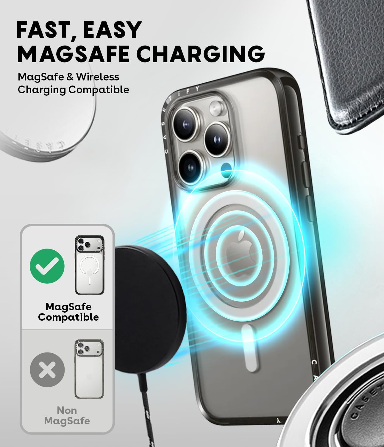 CASETiFY 15 4 2X Compact iPhone Case [Slim and Sleek/Compatible with Magsafe / ft. Military Grade Drop Protection]