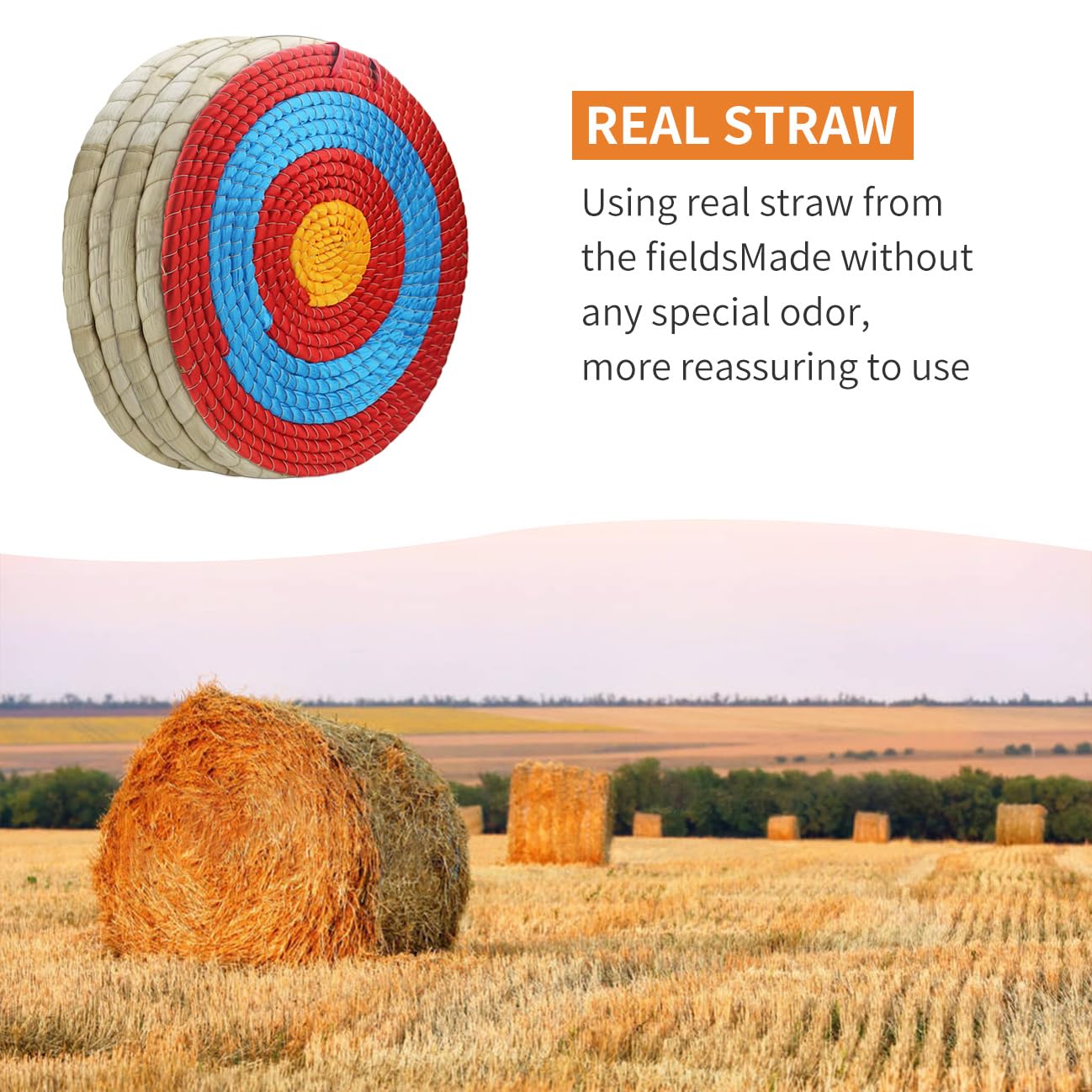 Cifupy Traditional Hand-Made Archery Target 5 Layers Straw Archery Target,Arrow Target for Recurve Bow Longbow for Outdoor Hunting Shooting Practice Archery (20 Inch Targets for Backyard)
