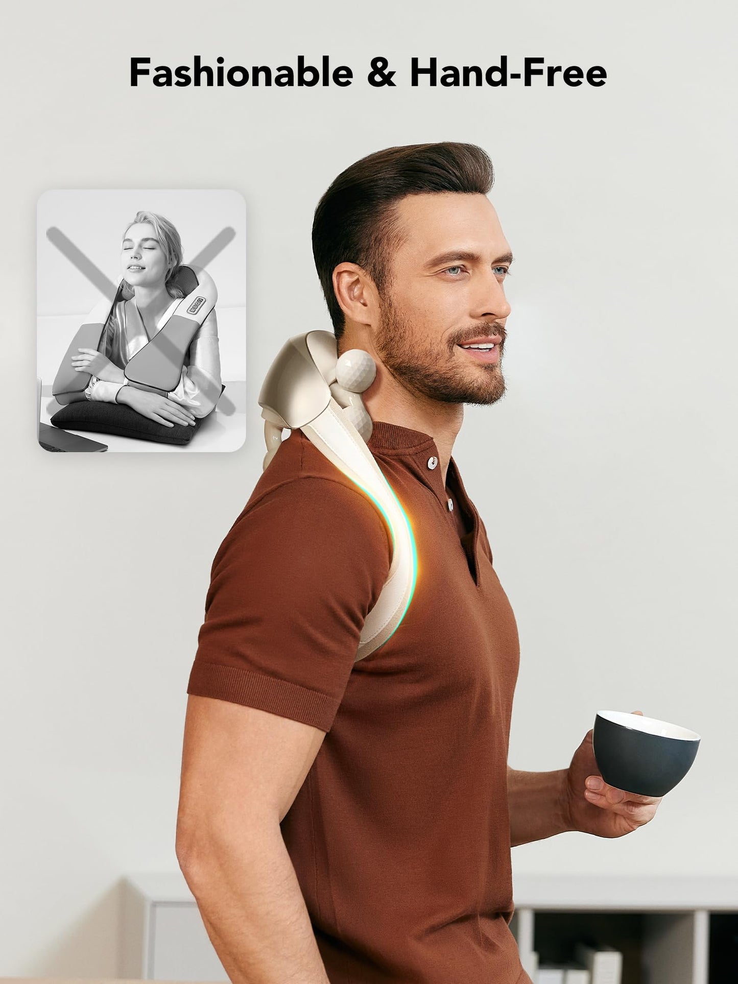 SKG H7 Ultra Neck Massager for Pain Relief Deep Tissue Cordless, Fathers Day Dad Gifts, Shiatsu Shoulder Massager with Heat and Kneading, Massage Tools for Neck Relaxation, FSA Eligible HSA Items