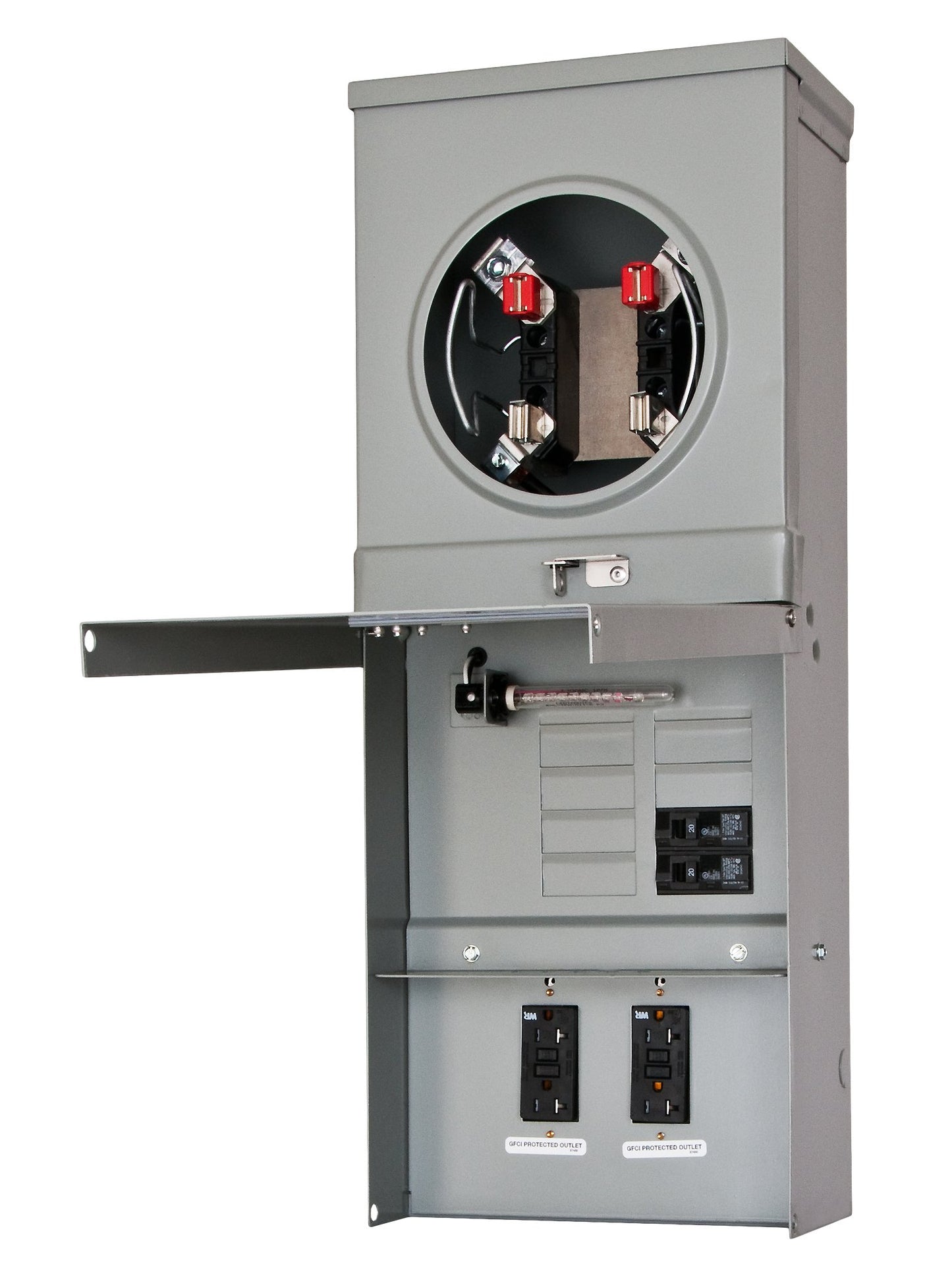Siemens TL77NT Talon Temporary Power Outlet Panel by with Two 20a Duplex Receptacles Installed Includes a Top Fed, Ring Type, Meter Socket Provision