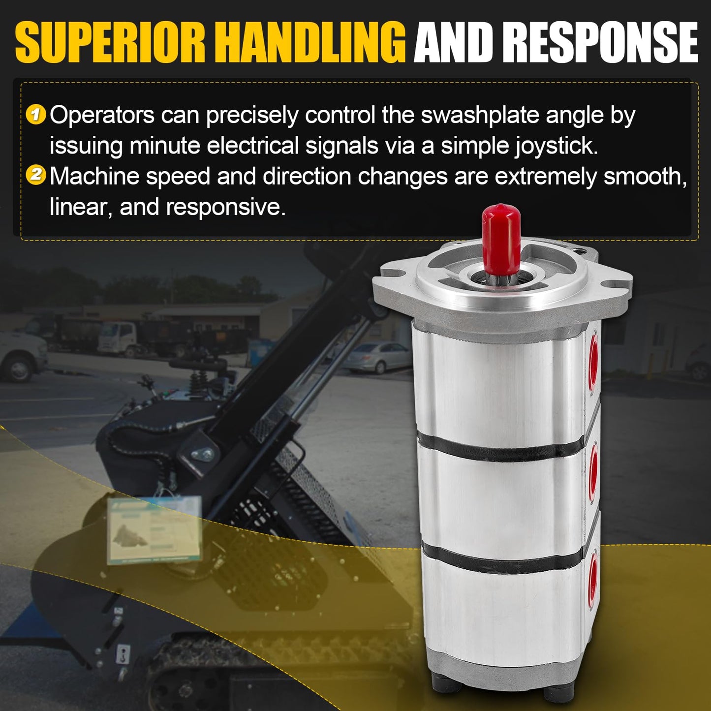 PGP510888G3LP Triple Hydraulic Pump, Fast Response Hydraulic Gear Pump for Skid Steer Loader