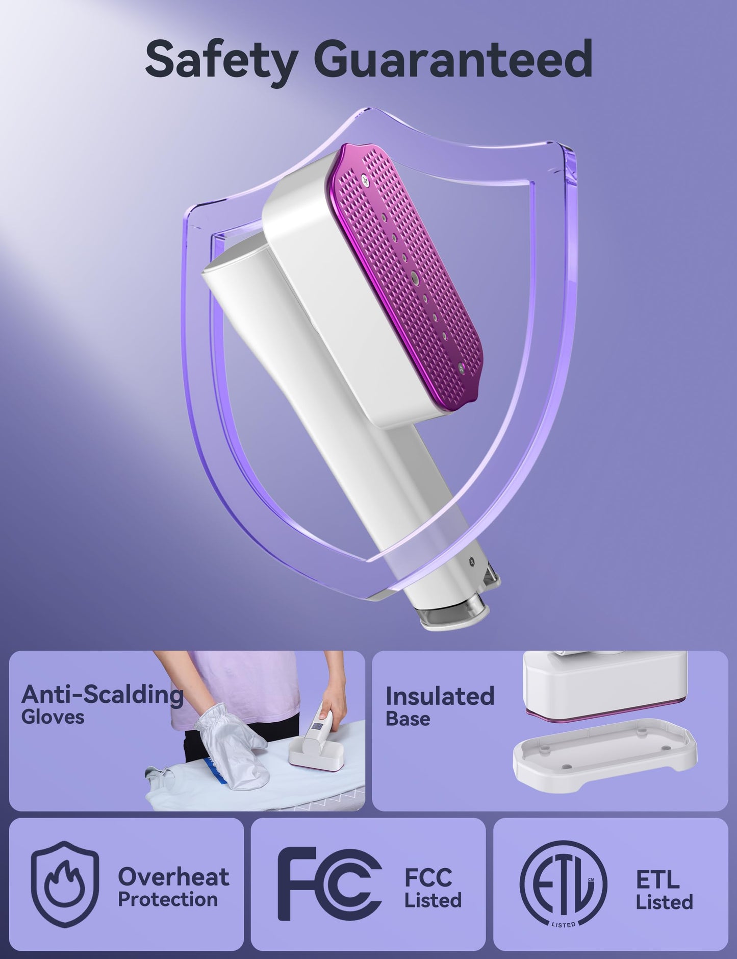 Steamer for Clothes,Sundu Portable 2-in-1 Steamer & Iron,15s Heat-up,100ml Tank,Ironing Gloves,20 Min Steam,Wrinkle Remover,Garment Steamer for Travel & Home(Charm White)