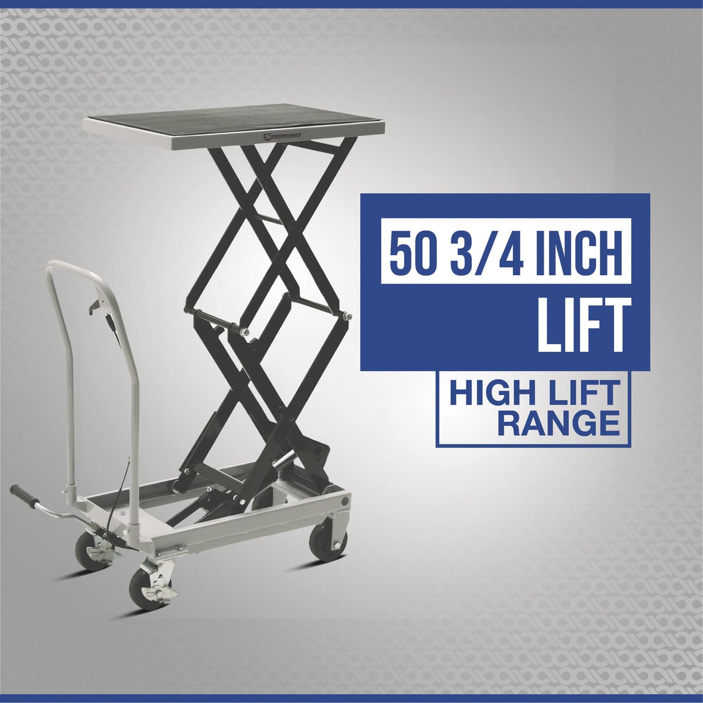 Strongway 2-Speed Hydraulic Rapid XT Lift Table Cart - 500-Lb. Capacity, 50 3/4in. Lift Height
