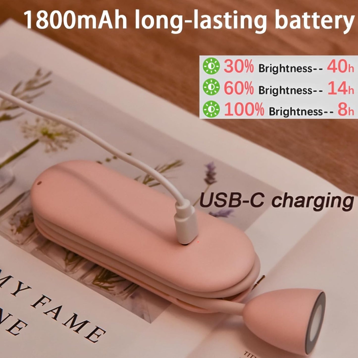 McmhyingPop 3 1 1800mAh in LED Book Light, Desk Lamp & Flashlight, Rechargeable Table Lamp for Home Office, Bed Reading