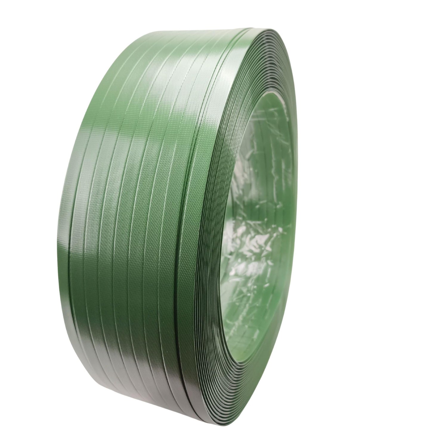 Polyester PET Strapping Roll 5/8" x 0.035" x 4000' – Heavy Duty Green Packaging Banding Strap, 1400 lbs Break Strength, UV & Water Resistant, Lightweight Poly Strapping Coil with 16" x 6" Core