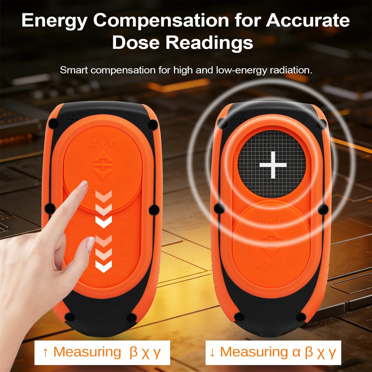 AKSTEST HFS-7311 Radiation Detector, High-Sensitivity Radiation Detector for X, Gamma, Alpha, Beta Rays, Real-Time Monitoring, LCD Display, Alarm Alerts, for Labs, Industrial & Personal Safety