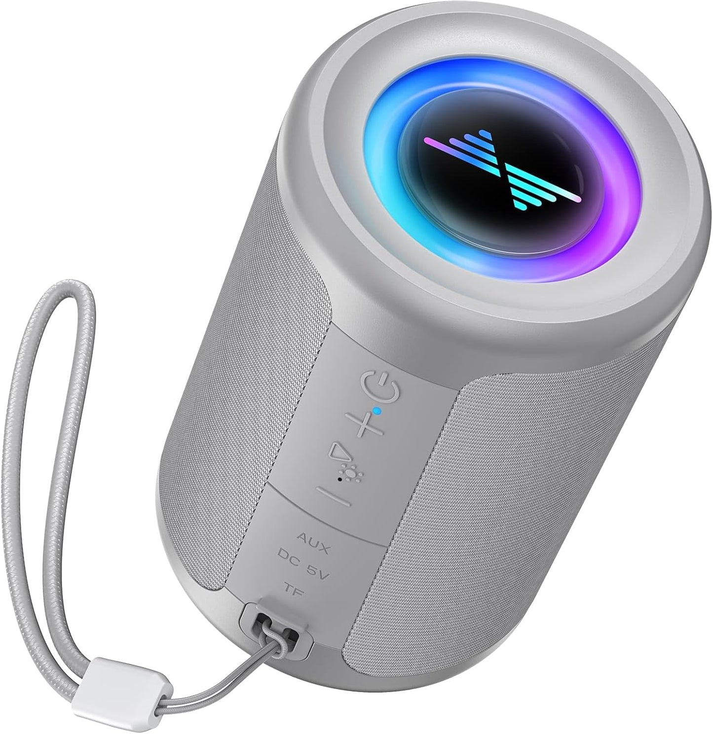 LENRUE 5.3, Small Portable Bluetooth Speaker with Lights, TWS Stereo Surround Sound, Type C Powered, Bluetooth AUX TF