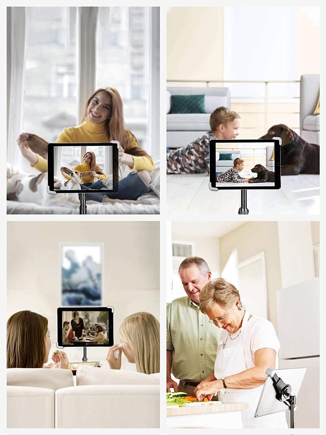 elitehood 360 7.9-11 Inch iPad Tripod Stand, Aluminum Alloy iPad Stand, Rotation Adjustable Height iPad Stand Holder