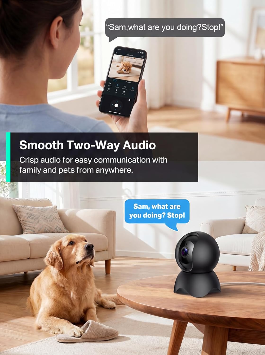 YYSY 2K 2.4/5GHz 360 2 Pack Indoor Security Cameras for Home Security, Dual-Band WiFi Baby Monitor with Phone App