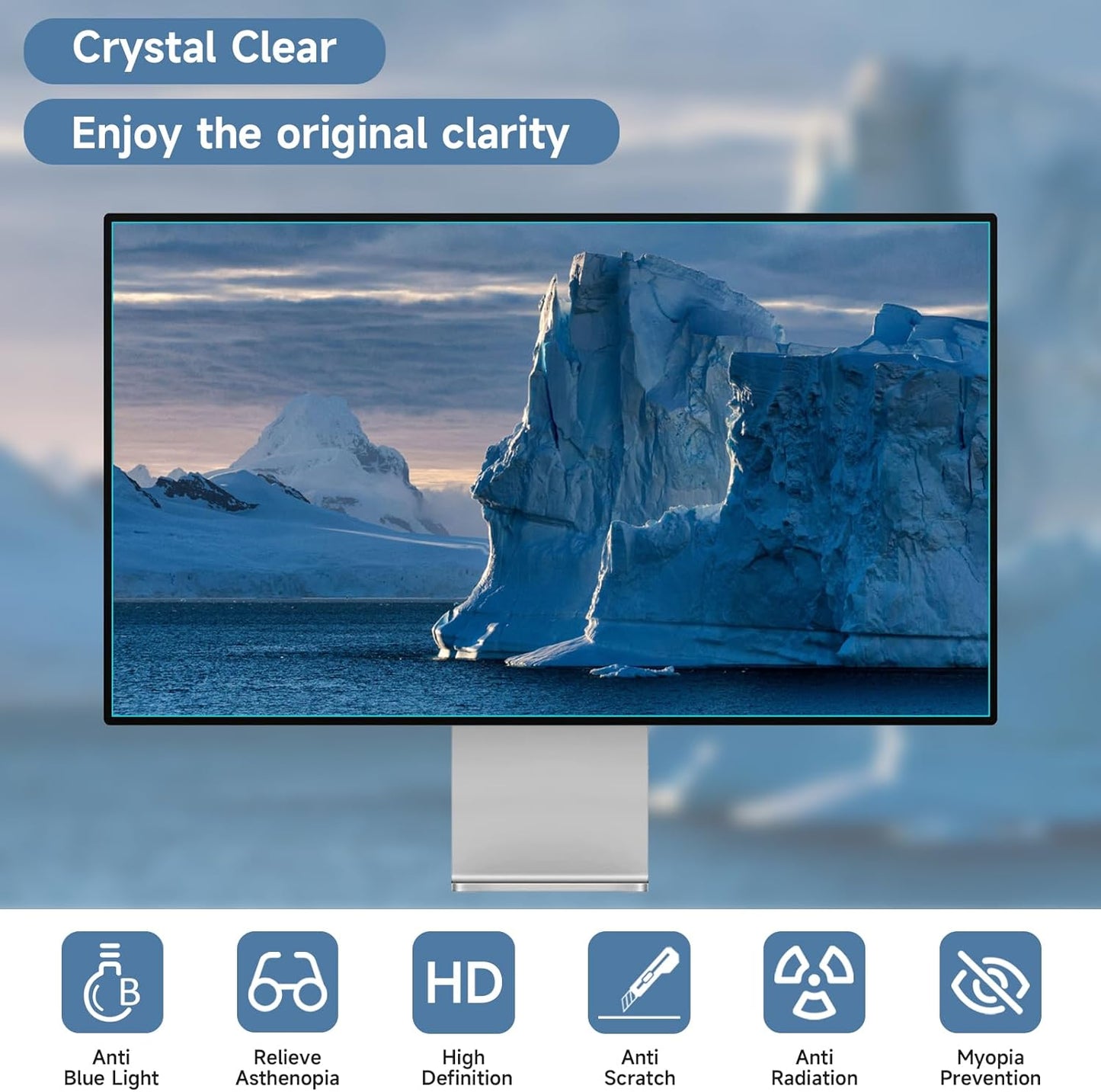 34 Inch 21:9 34'' Monitor Blue Light Filter Desktop Screen Protector, Anti Glare Film Eye Protection Blue Light