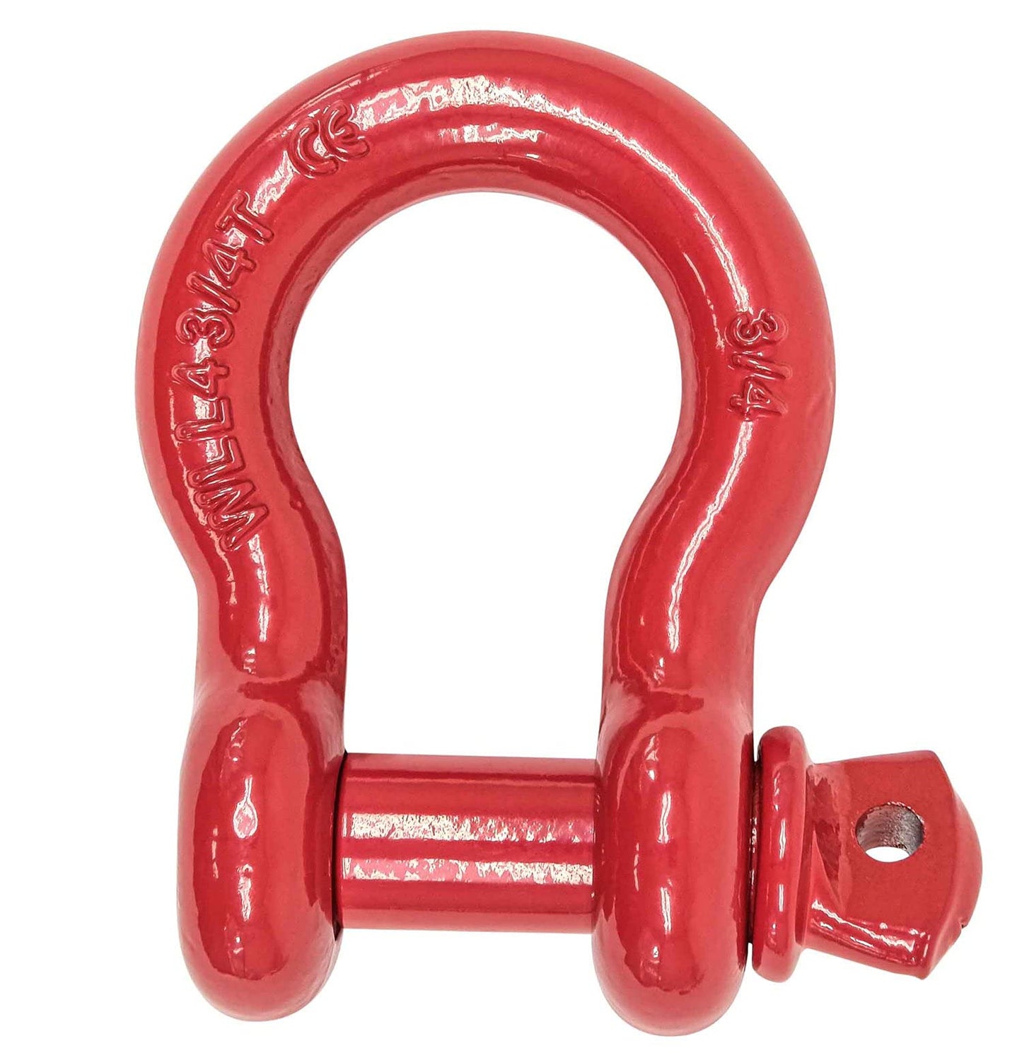 Mytee Products 3/4" Anchor Shackle Forged Carbon Steel w/Alloy Screw Pin WLL # 4.75 Tons (9,500 lbs) | Double Rust Protection Heavy Duty D Ring Shackle for Towing, Rigging & Vehicle Recovery (4 Pack)