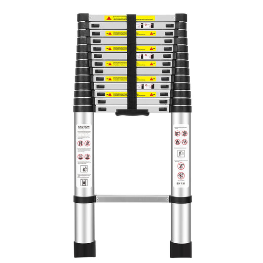 (15Ft/4.5M) Telescoping Ladders，EN131Standards Multi-Purpose Folding Aluminum Extension Ladder