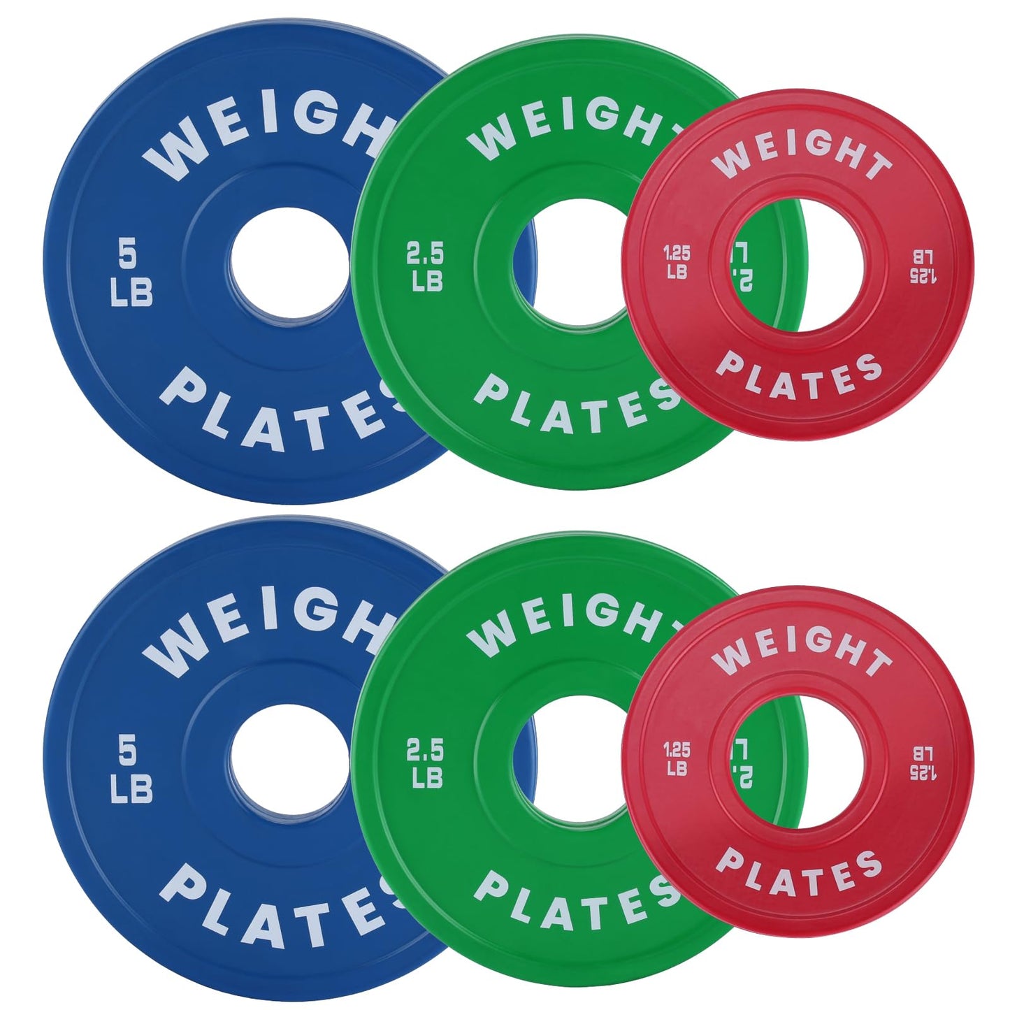 GarveeTech Fractional Bumper Plates 2-Inch - Rubber Coated Weight Plates Set (1.25LB-37.5LB) | Small Change Plates for Olymp Barbell | Home Gym Strength Training & Weightlifting Accessories