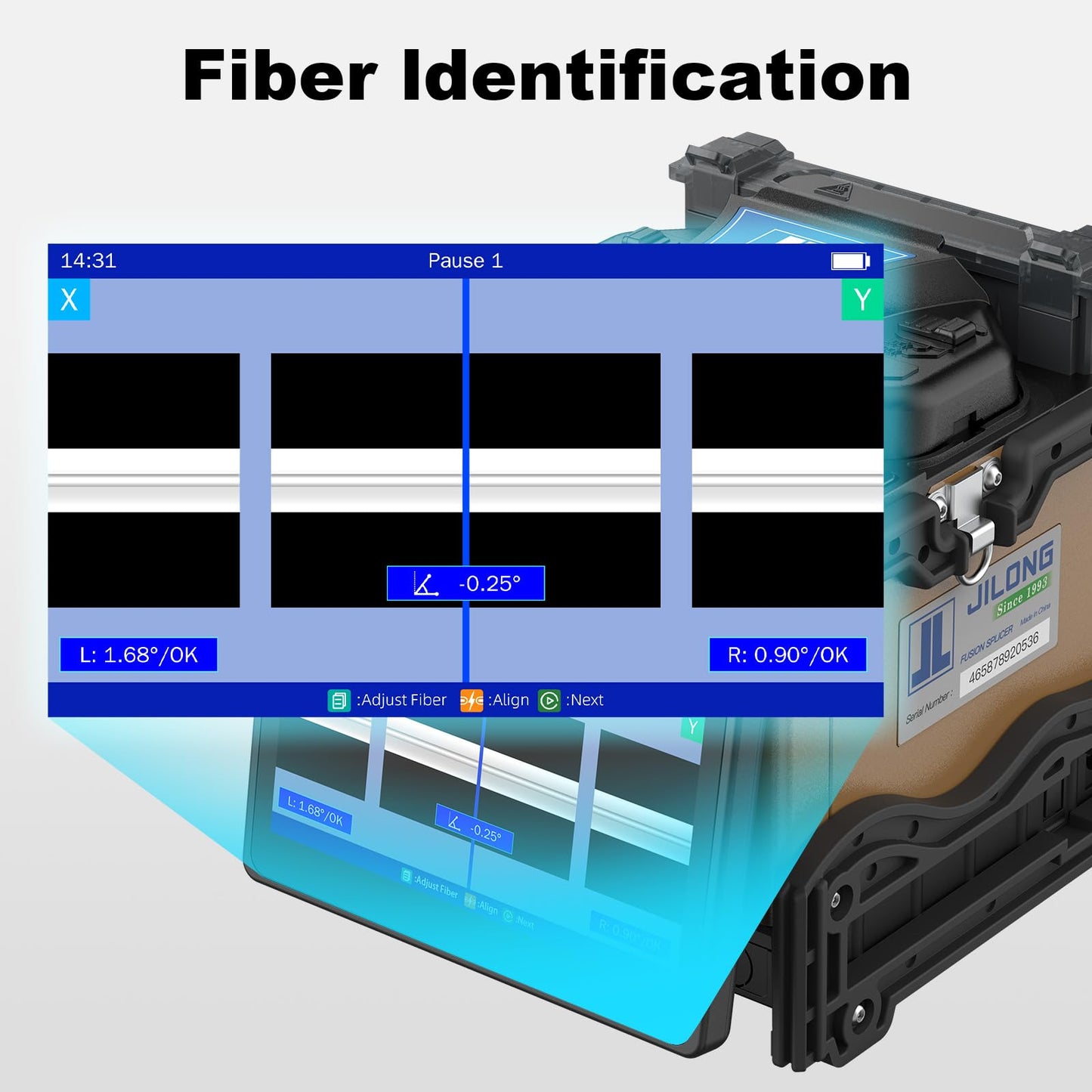 JILONG Optic Fiber Fusion Splicer KL-360T Truck Fusion Splicer 6 Motors Core Alignment 6s Splicing 16s Fast-Heating with Low Splicing Loss 0.01dB, Fiber Splicing Kit with Stripper FTTH Cable Tester
