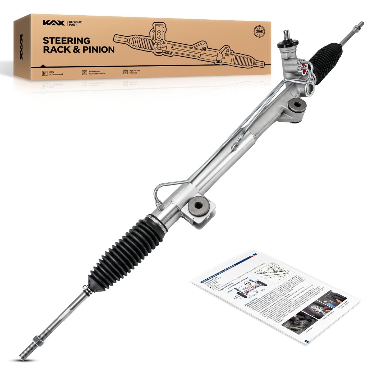 KAX Hydraulic Power Steering Rack and Pinion Compatible with Ford 2004-2008 F-150 4.6L 5.4L 4WD, 2005-2008 F-150 4.2L 4WD, Lincoln 2006-2008 Mark LT 5.4L 4WD Replace - 22279