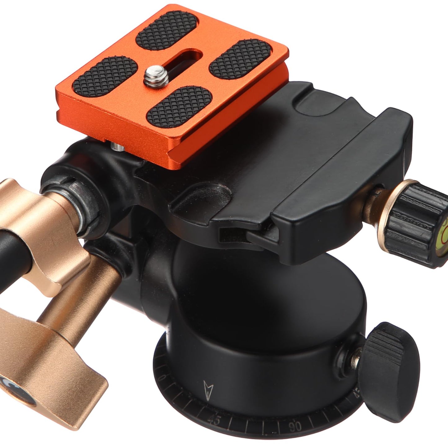 Frienda 2 Pieces Metal Quick Release Plate with 1/4''-20 Camera Screw Tripod Mount Plate Fits Standard for DSLR Camera Tripod Ball Head(Orange,Pu50)