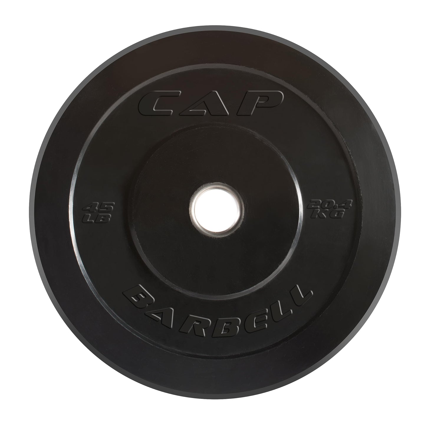 CAP Barbell Elite Olympic Bumper Plate, Black, 45 lb Single