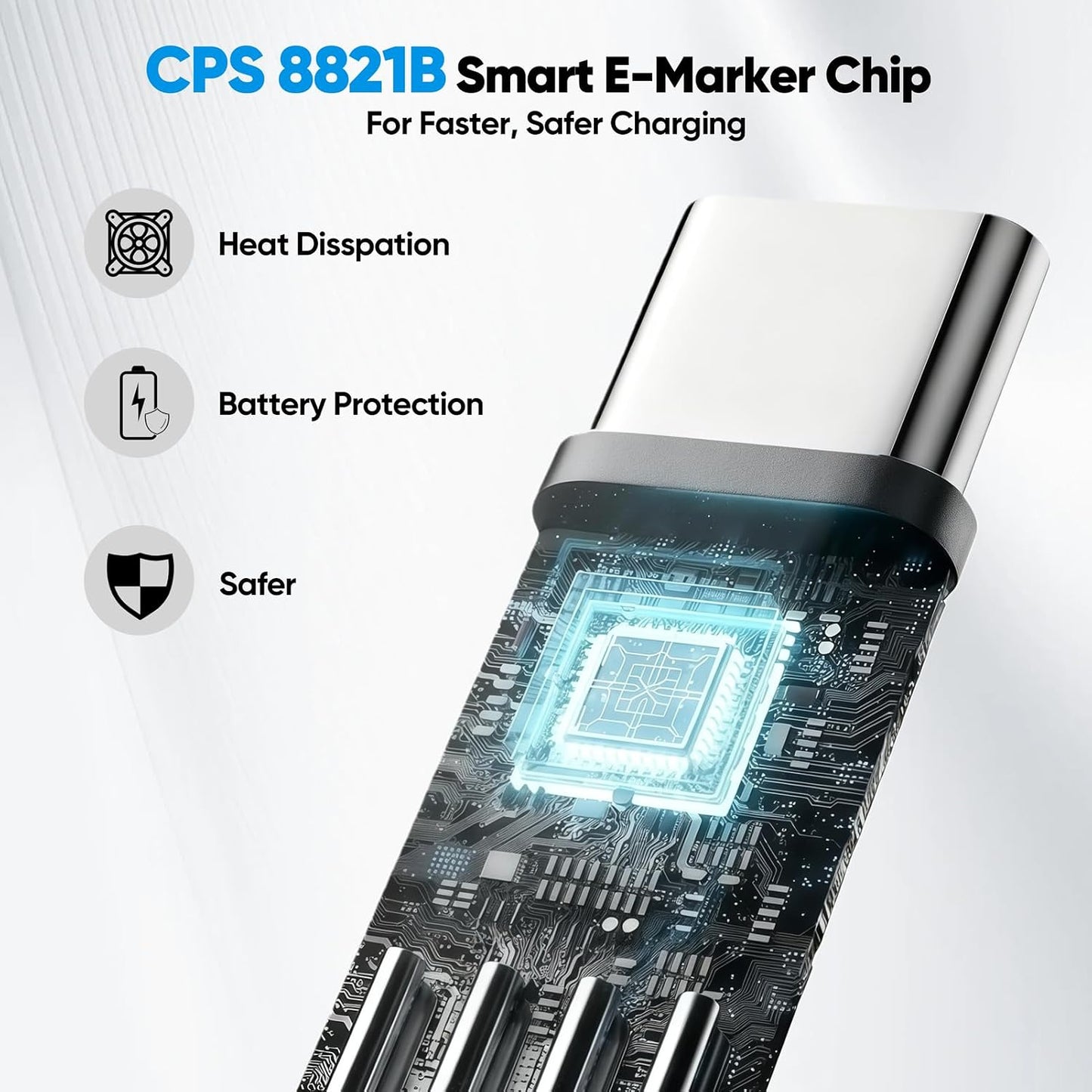 3ft, 3.2 2X2 20Gbps 240W 4K@60Hz PS5 USB C Data Cable USBC Gen with High Speed Data Transfer & Charging & USB-C to Type