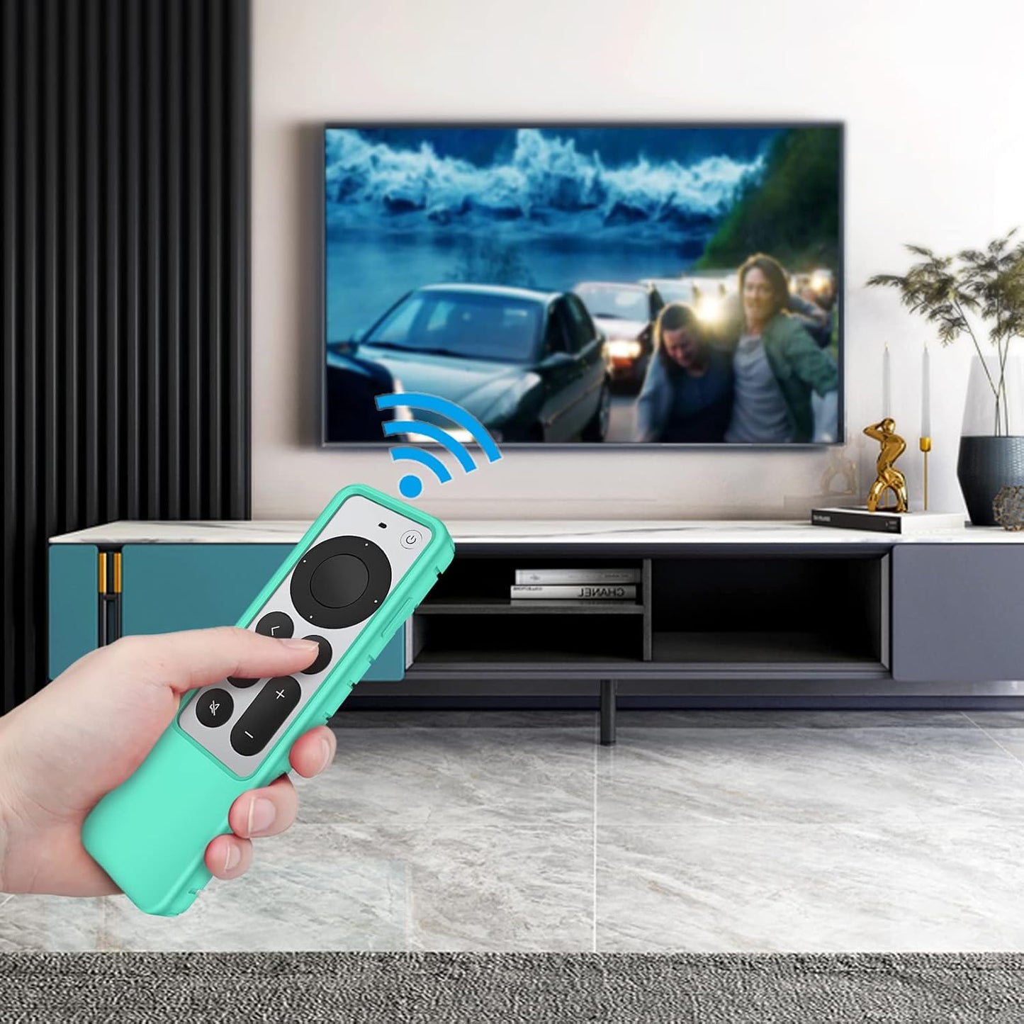 FINTIE 2021 2022 4K (2nd 3rd Protective Case for Apple TV Siri Remote - Honey Comb Lightweight Anti Slip Shockproof
