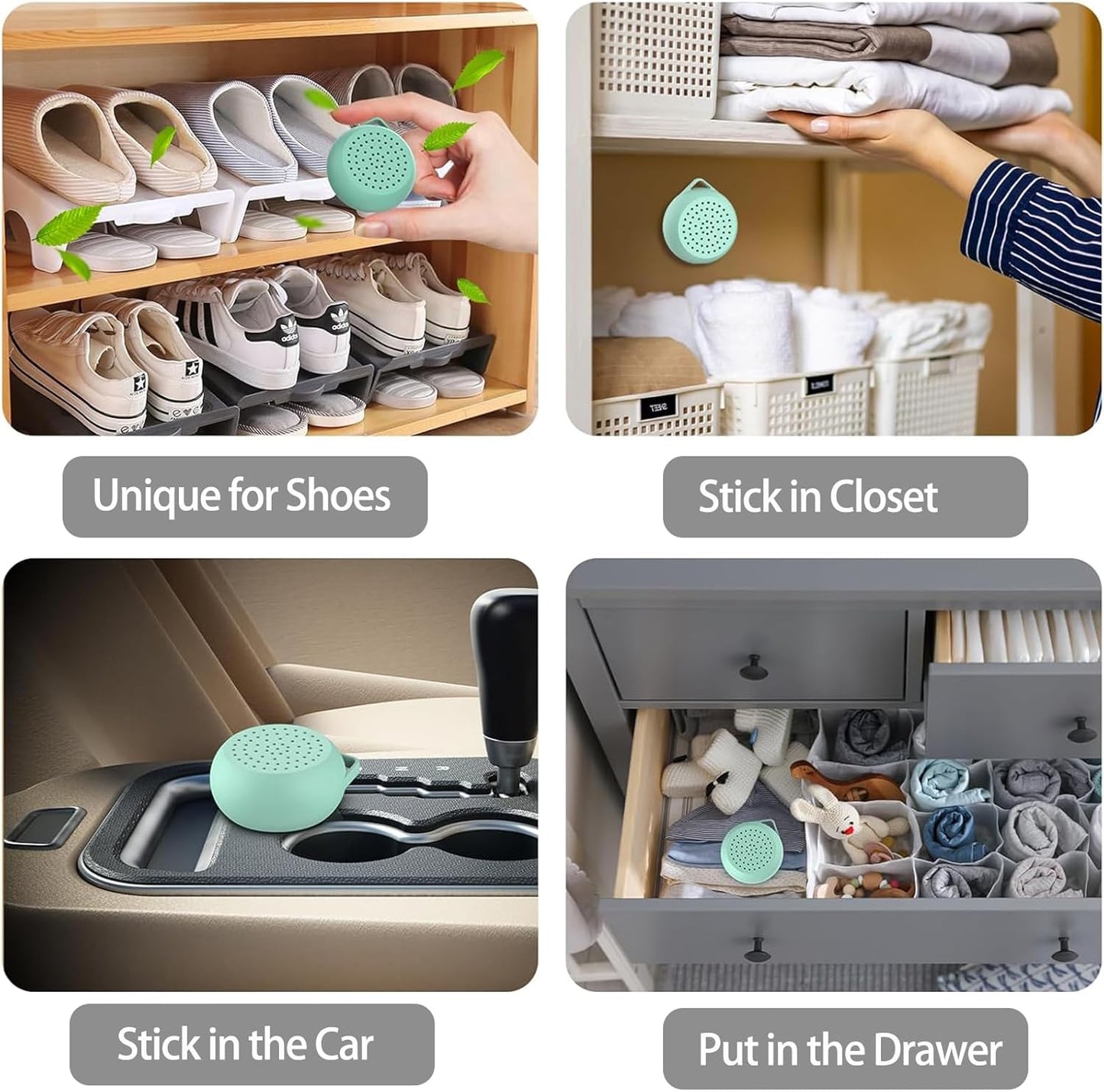 Odor Eliminator | 8 Pack Compact Fragrance-Free Freshener for Closets, Shoes, Refrigerators & Pets