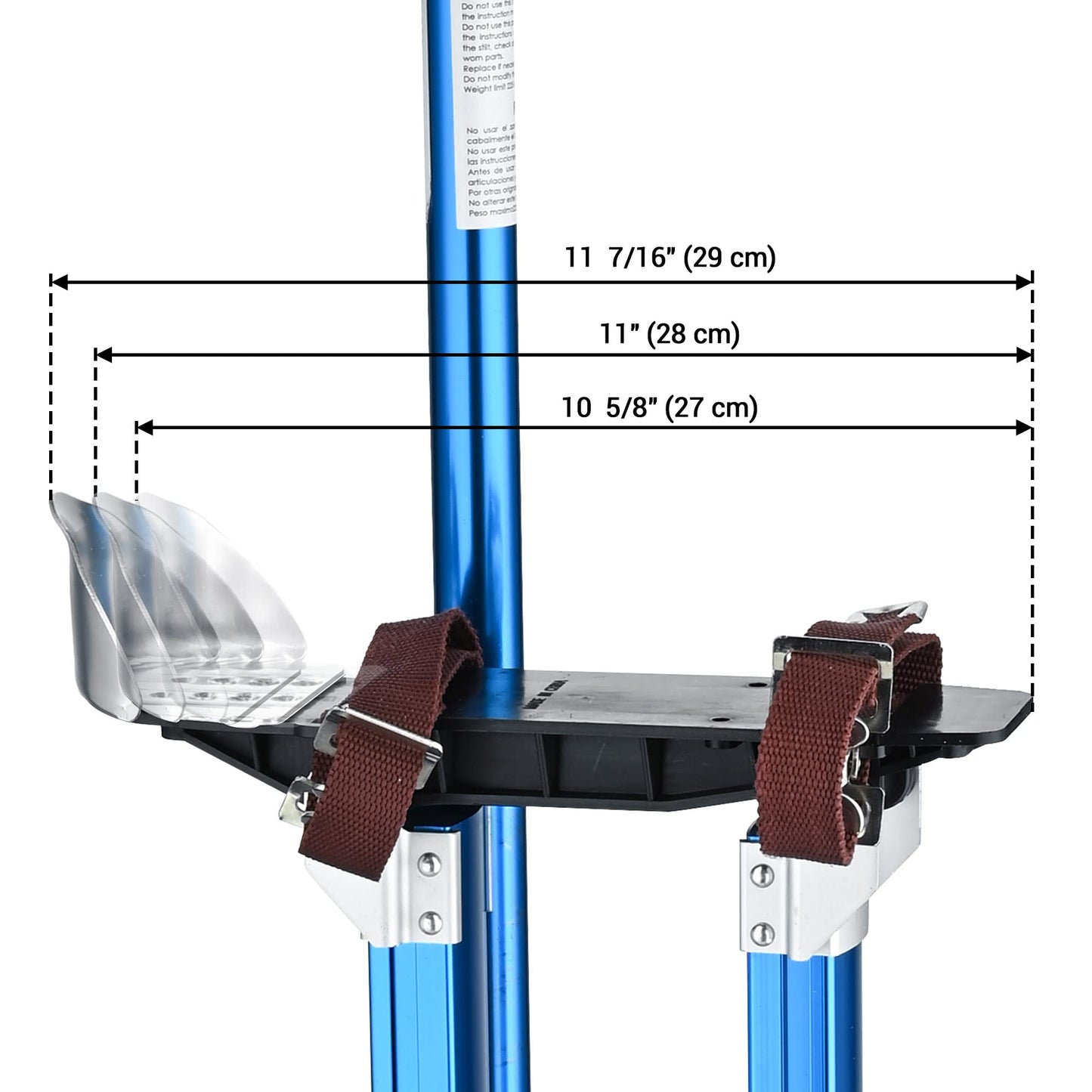 ZeHuoGe Blue Drywall Stilts 24"-40" with Knee Pads Protection, Adjustable Aluminum Tool Stilt for Painting Taping or Cleaning (Blue 24" - 40")