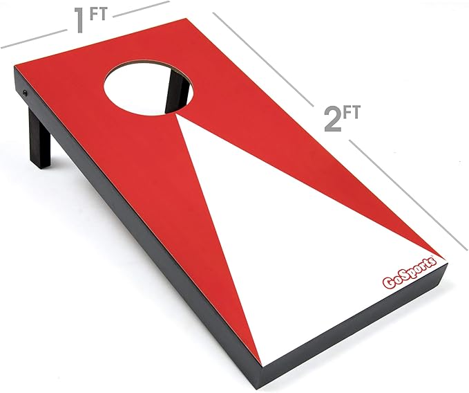 GoSports 2 ft x1 ft Portable Size Cornhole - Choose Classic or Wood Designs - Game Set with 6 Bean Bags - Great for Indoor & Outdoor Play