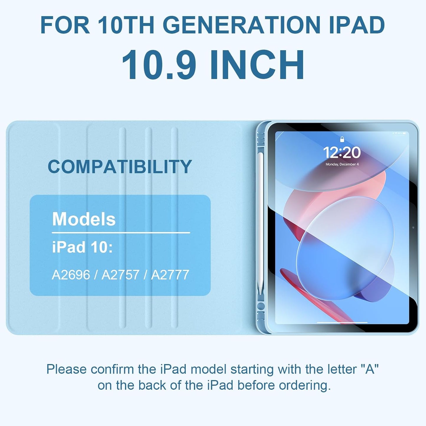 Kiloob 10th 10 2022 10.9", 10th 2022 for iPad Generation Case with Keyboard for Apple th Gen Keyboards Case with Pencil