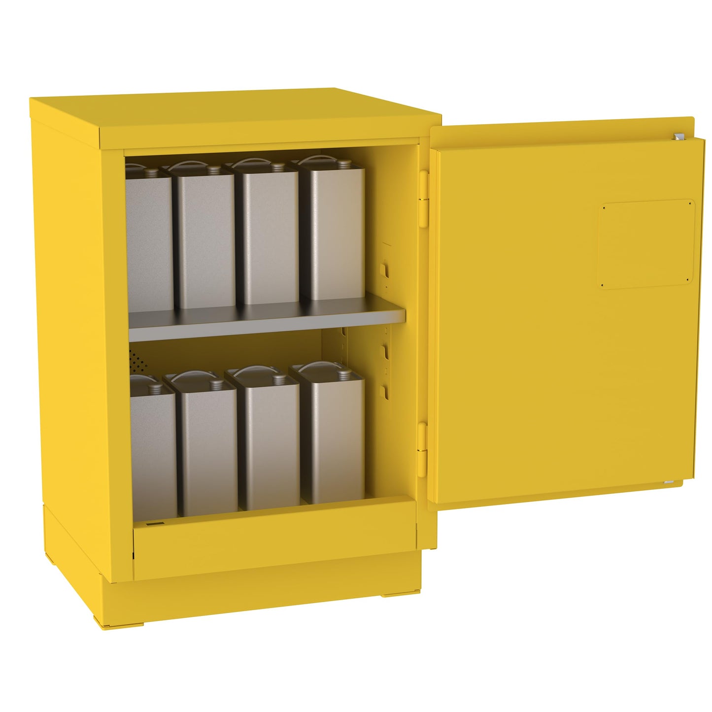 Jamco 12 Gallon Under Counter Flammable Safety Cabinet, Steel Flammable Storage Cabinet with Lockable Manual Closing Doors, Non Forkliftable, 24-Inch x 22-Inch x 35-Inch, Yellow