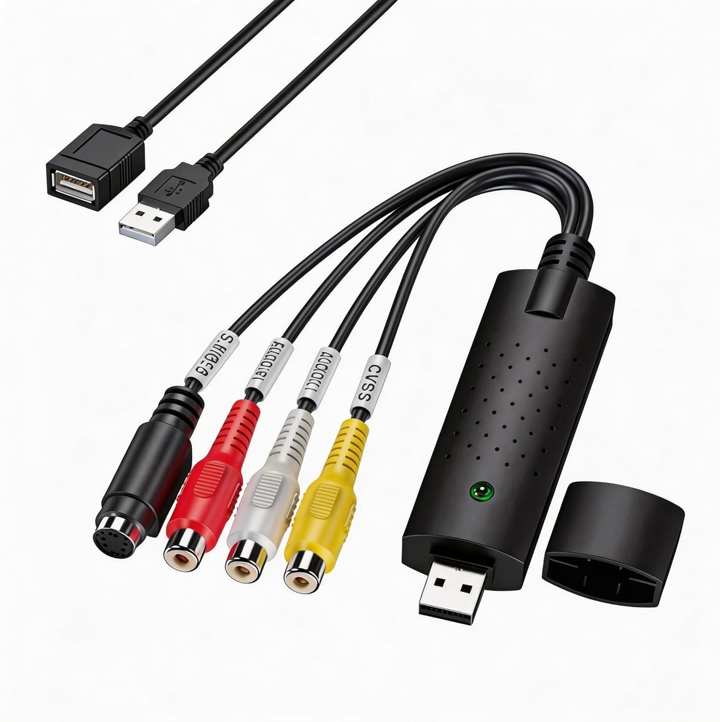 Vision DigitLink Hi8 VHS to Digital Converter, USB Video Capture Card Device, RCA to USB A Converter, Convert VHS Mini