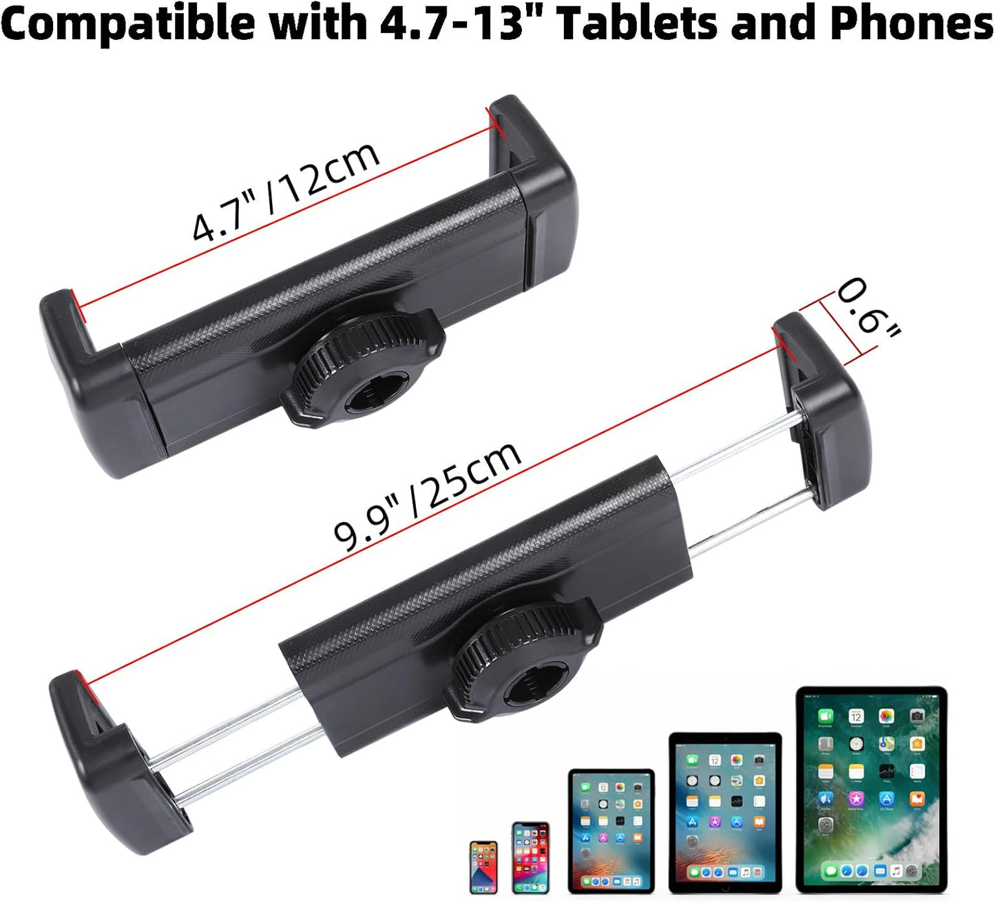 ZUZUXI 360 4.7 13 inch Magnetic Tablet Holder for iPad, Rotation Heavy Duty Magnet Tablet Mount
