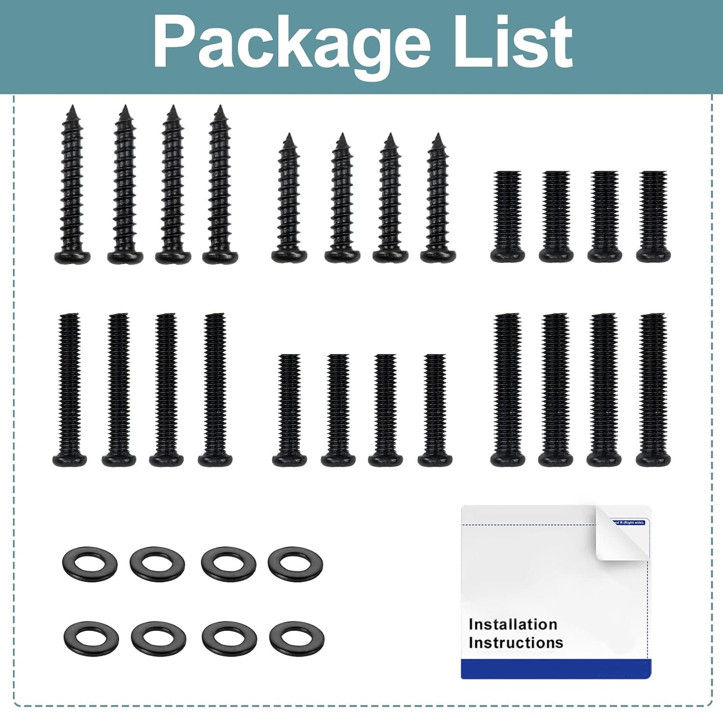 Maozhren 24" 40" 48" 50" 55" 58" 60" 65" RC439 100012585 100005396 100024699 100021261 TV Stand Screws and Washers