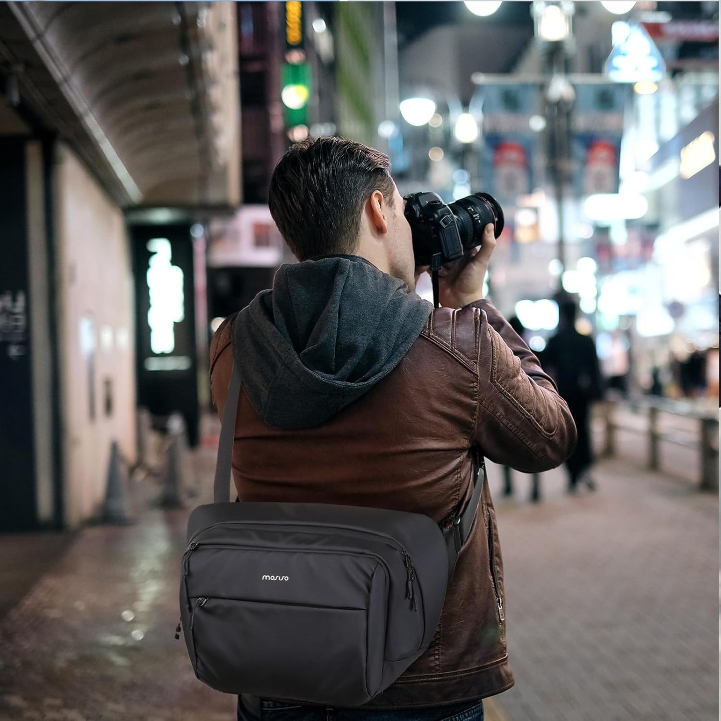 MOSISO Camera Sling Bag, Crossbody Camera Bag for Photographers, Waterproof Camera Shoulder Bags