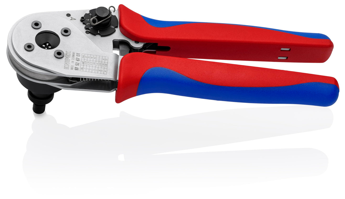 KNIPEX Tools 97 52 67 DT Crimping Pliers - Four-Mandrel For DT Contacts, 9"
