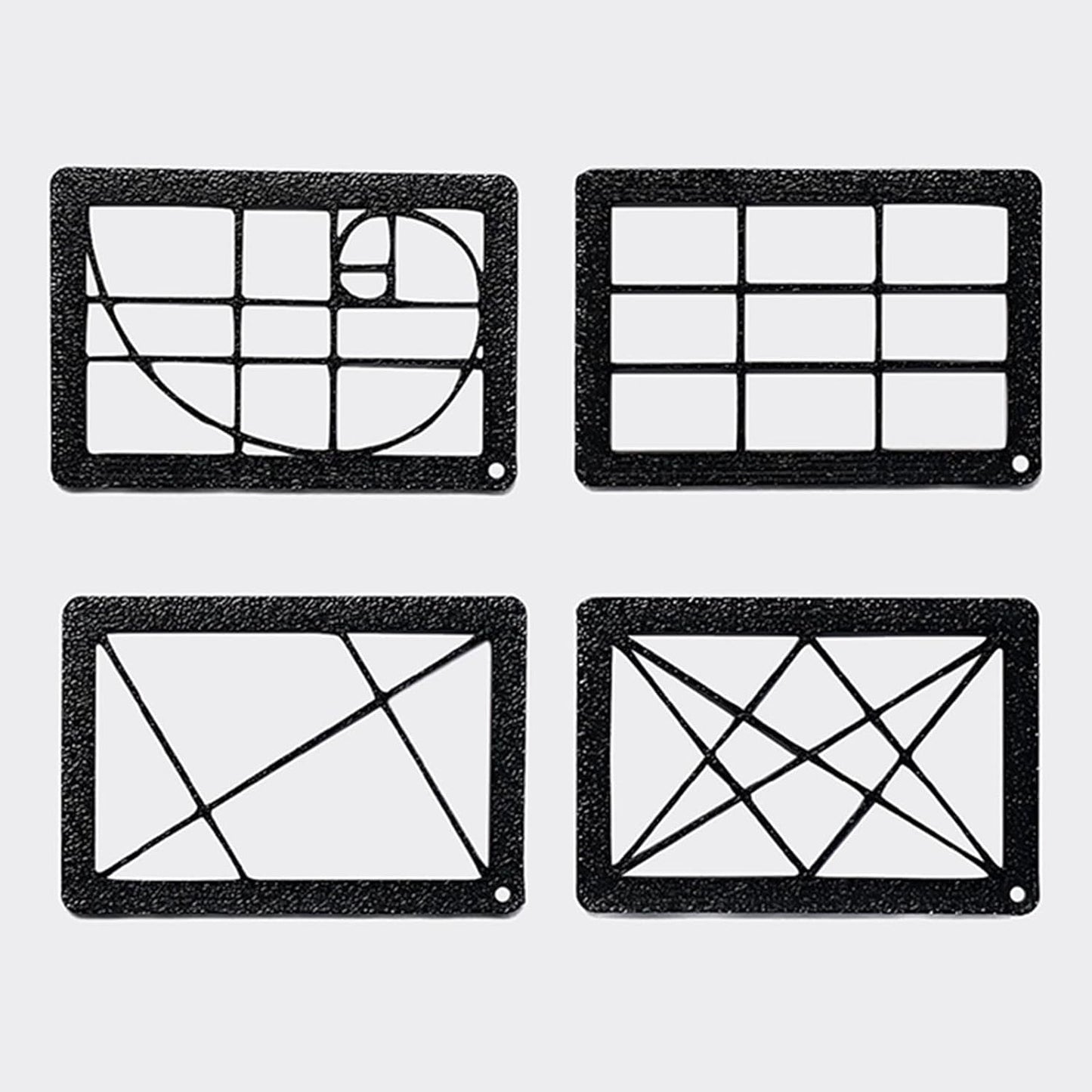 BWOFJGWH 4Pcs with Chain Sturdy Proportion Ruler Compact Composition Viewfinder for Sketching Viewer Painting, pp
