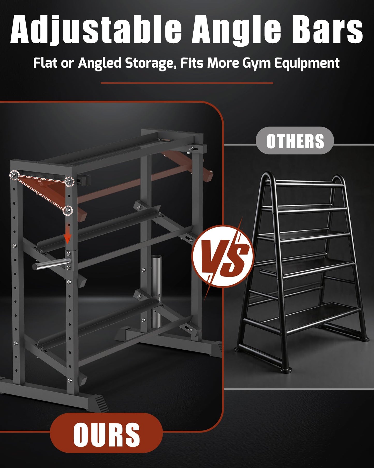 Adjustable Dumbbell Rack with Barbell & Weight Plate Holder, Supports Up to 1300LBS, Heavy Duty Multi-Function Home Gym Organizer, Floor-Friendly