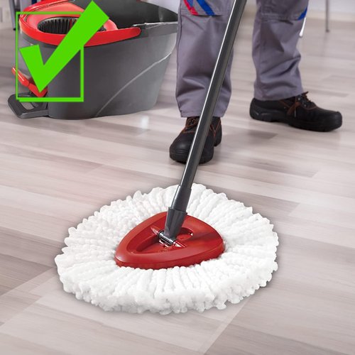 HiBaby 4 Pack Mop Head Replacement Compatible with O Cedar Mop Replace Head EasyWring 1-Tank, Microfiber Spin Mops Refills, Easy Cleaning