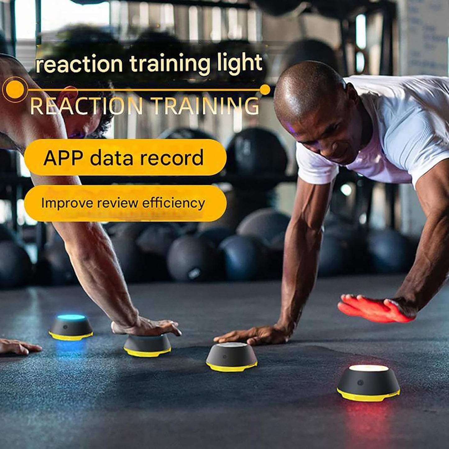 Rzjoke Reaction Training Lights Improves Reaction Speed and Agility，Reaction Training for Thletes, Trainers, Coaches, Fitness Trainers, Physical Educators,Physical Therapy (6 Pack)