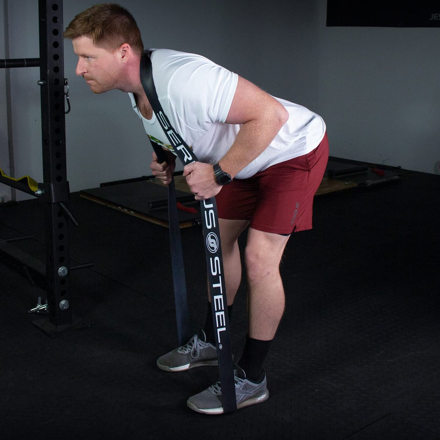 SERIOUS STEEL FITNESS Assisted 41" Pull-Up Band, Resistance & Stretching, Powerlifting & Pull-ups (#5 Black - Single Band)
