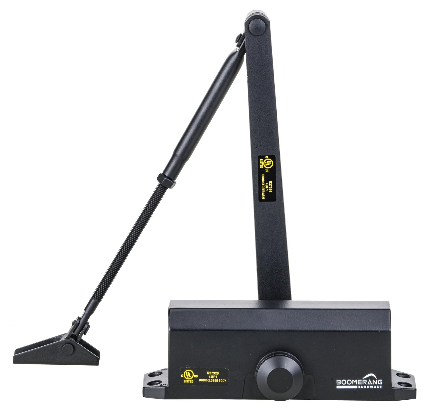 Boomerang D503 Light/Medium-Duty Designer Auto Commercial Door Closer, Multiple Mount Options, Door Closer for Light/Medium Traffic Areas, UL 3 Hour Fire Rated, Matte Black (US19)