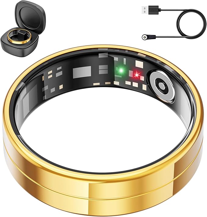 Smart Ring for Men and Women with Charging Case, Lifetime Free App Subscription, Ultra-Light and Thin Fitness Tracker, 24/7 Tracking of Activity, Health, Sleep, and Blood Oxygen
