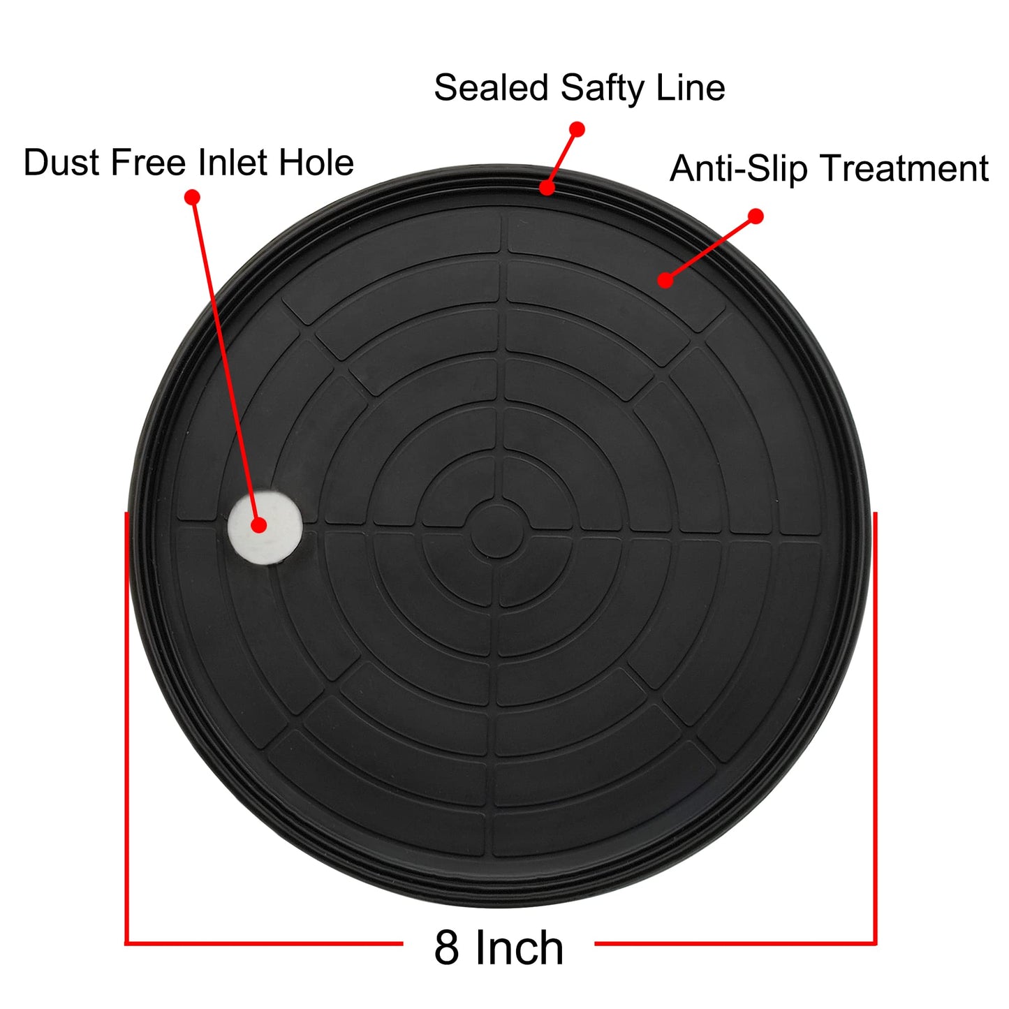 AUTOAlkins 8" Heavy Duty Suction Cup to Lift Large Glass, Tile, Marble, Industrial Vacuum Suction Lifter with Handle for Glass Lifting & Replacement, 480 lbs Load Capacity, Carrying Case (1 Pack)