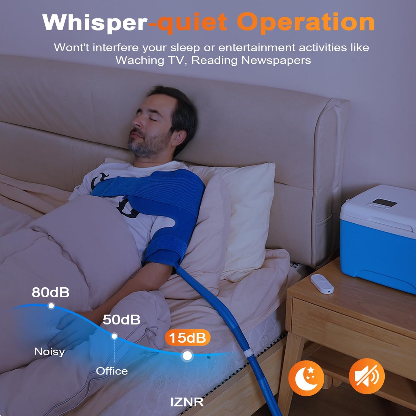 Ice Machine for Hip Back Belly After Surgery | Power-Saving Mode & Wireless Remote Control & Adjustable Timer & LED Screen, Lumbar Replacement Cold Therapy Compression Pad, Cryotherapy Pain Relief