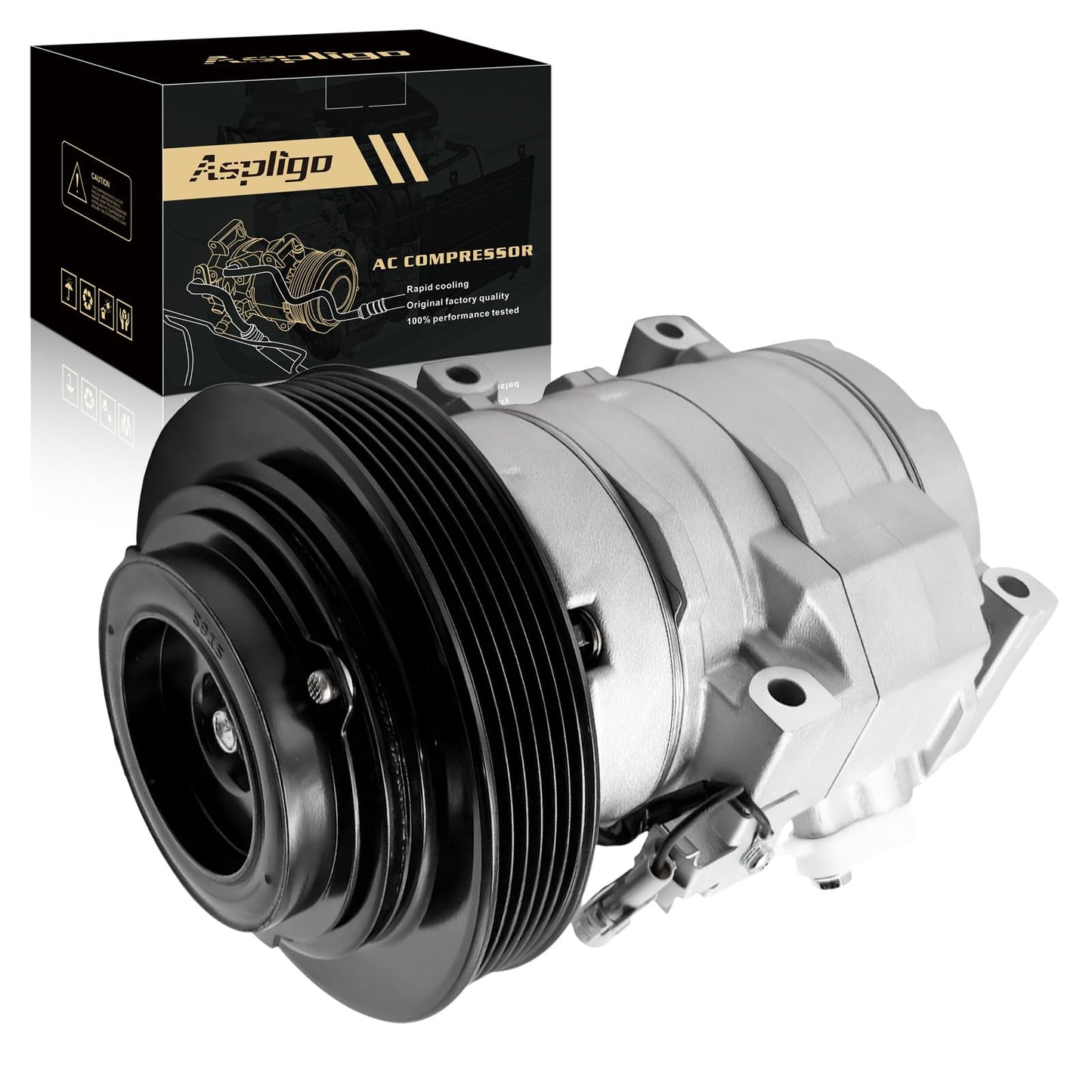 Aspligo Air Conditioner AC Compressor with A/C Clutch Fits for Toyota Corolla 2003-2008, Matrix 2003-2008 L4 1.8L,CO 27000C,158386, 8832002120, 883200212084, 8840302050, 8841002130, 8841102050