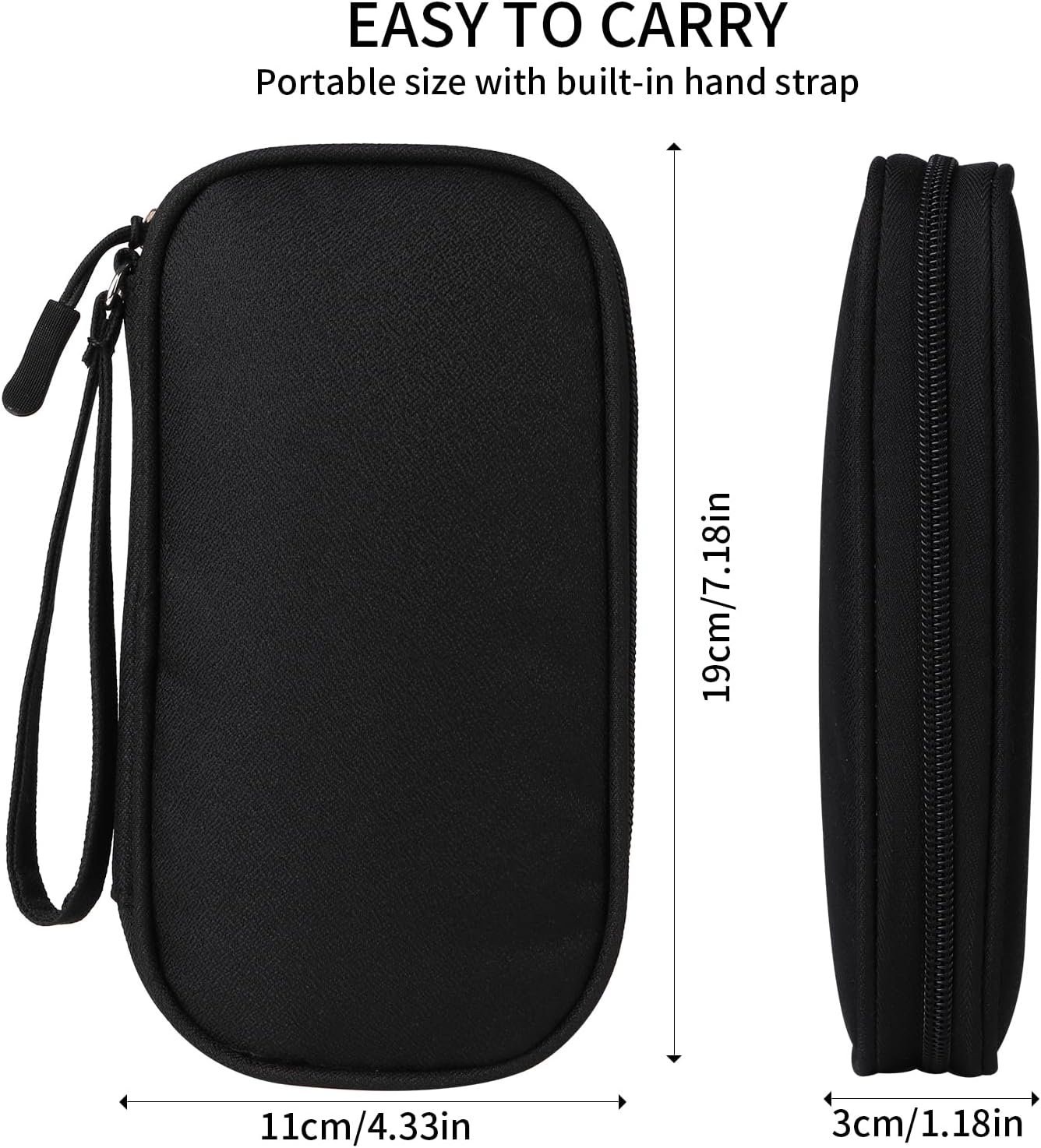 KINMINGZHU Universal Cable Organizer - Electronics Accessories Bag for Charger, Phone, Memory Cards & Travel Gadgets