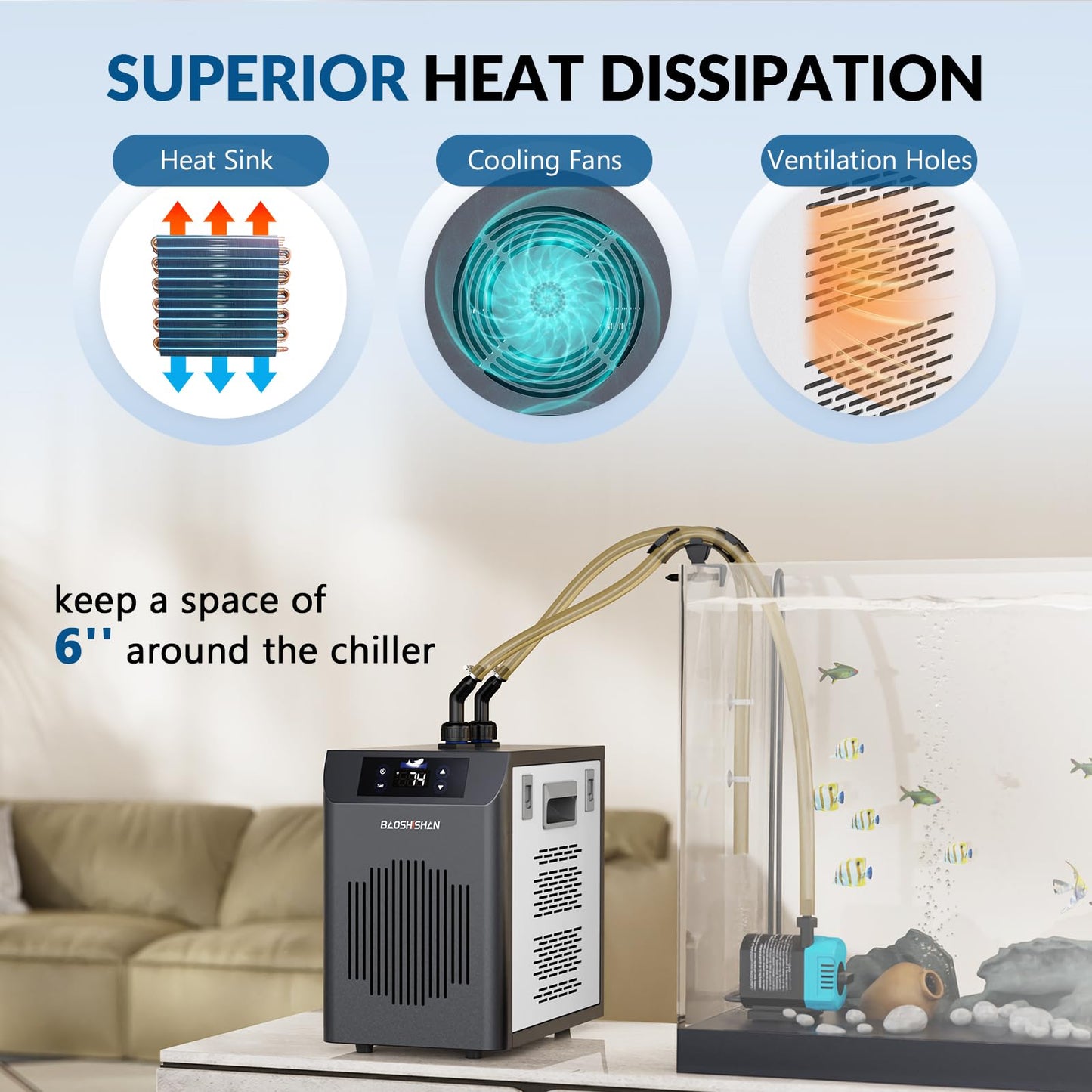 [Upgrade] 1/10 HP Aquarium Chiller 42 Gallon 160L Water Cooling System