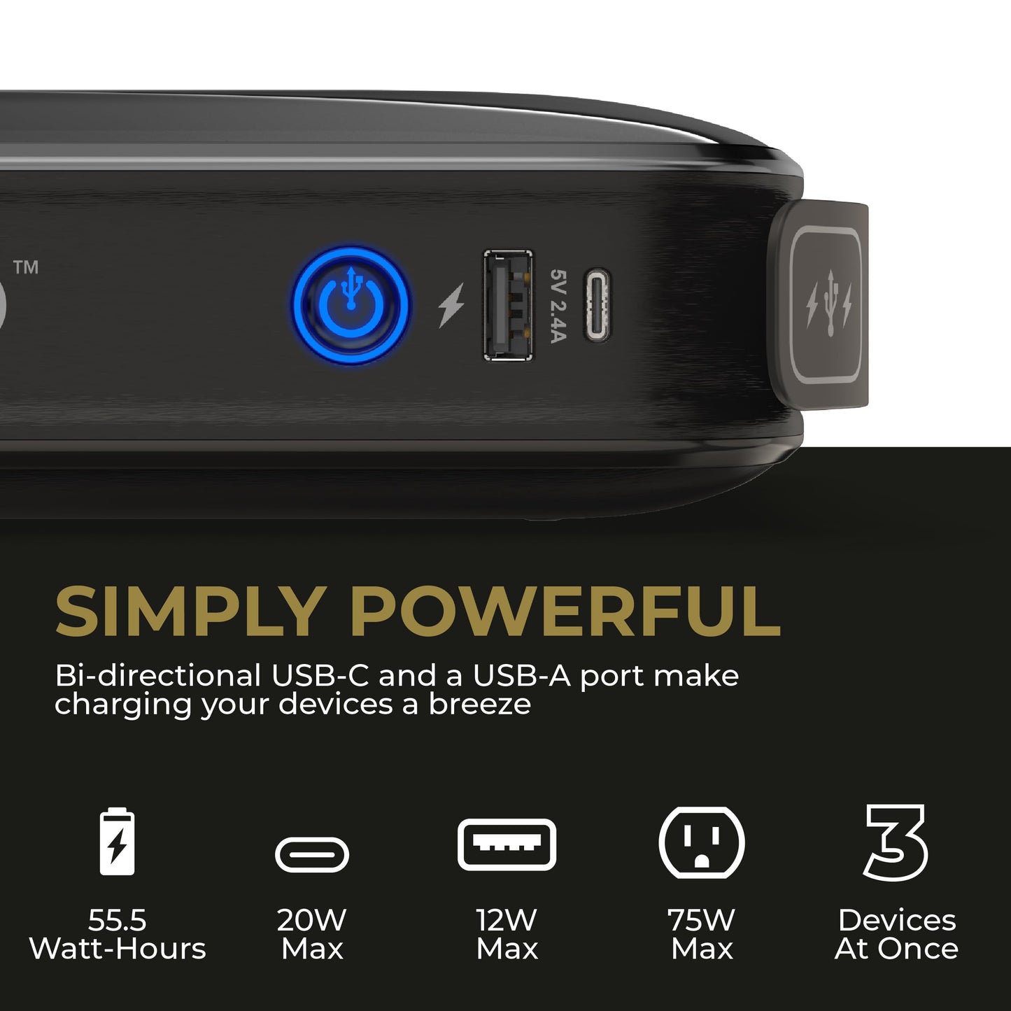 HALO Bolt Ultimate 3 Portable Car Battery Jump Starter | 130 PSI Air Compressor, 55.5Wh USB Power Bank, Large Display, Emergency Floodlight & Charger, Jumps Cars SUVs & Trucks, Inflates Tires — Cobalt
