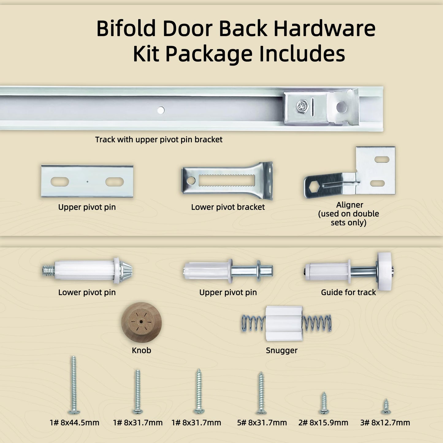 Brosisincorp 30" x 80" Shaker Bifold Closet Door, Solid Wood Core Interior Folding Door, Pre-Assembled & Paintable, Complete Hardware Kit Included, White 2-Panel
