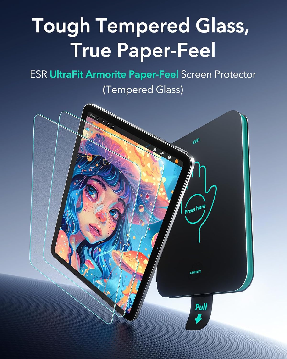 2 Pack 11 Inch (M5/M4) 2025/2024, 9H ESR Armorite Paper-Feel Screen Protectors for iPad Pro Write and Draw Like on