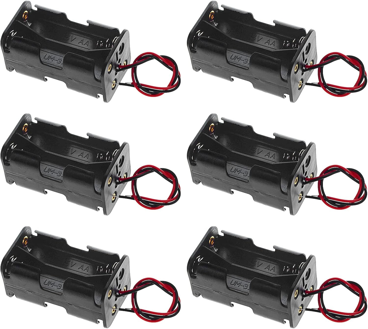 QTEATAK 4 1.5V x AA Batteries Battery Holder Wire Leads