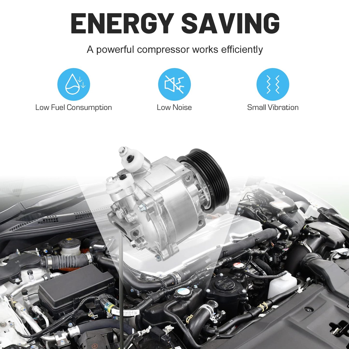 New AC Air Condition Compressor w/Clutch for 2013-2018 Chevrolet Sonic L4 1.8L 1.8 (NOT for 1.4L Engine; for manual temp control only), 29167C, 42699130